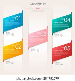 business infographic template design with step lable elements.can be used for workflow layout, diagram, number options, web design.  illustration ,EPS10