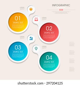 business infographic template design with step lable elements.can be used for workflow layout, diagram, number options, web design.  illustration ,EPS10
