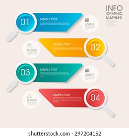 business infographic template design with step lable elements.can be used for workflow layout, diagram, number options, web design.  illustration ,EPS10