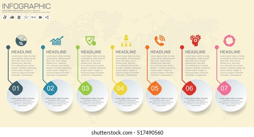 business infographic template design with step lable elements.can be used for workflow layout, diagram, number options, web design. illustration ,EPS10