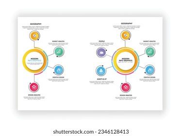Infografik-Vorlagendesign für Unternehmen mit Vektorgrafik