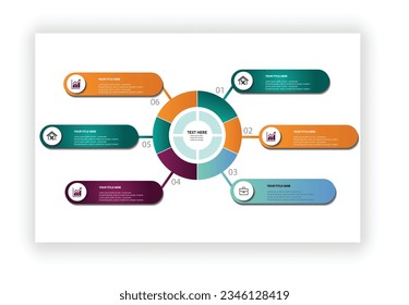 Business Infographic Template Design with vector