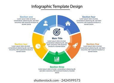 Vector de diseño de plantilla de infografía de negocios