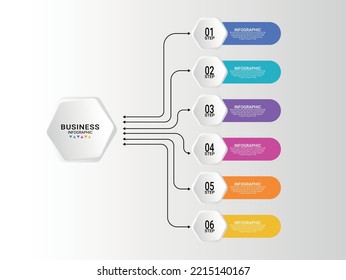 Business infographic template with diagonal shape element