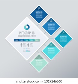 Business Infographic Template for Diagrams, Annual Reports, Work Flow, Web Design.