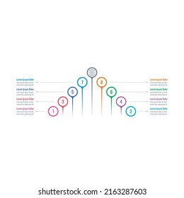 business infographic template. eight option informational templates. web, business, annual report, internet, magazine infographic template