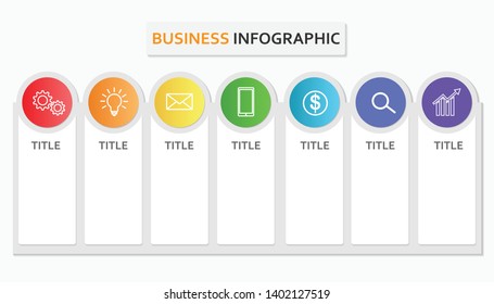 Business infographic template element for presentations or information banner - Vector illustration