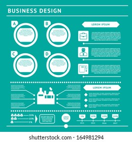 Business infographic template. Flat design set. Vector illustration