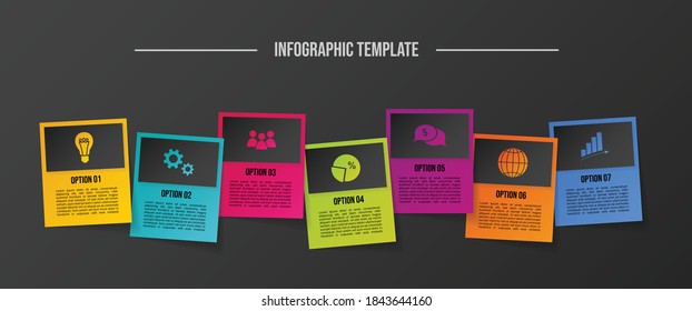 Business infographic template. Flowchart. Vector