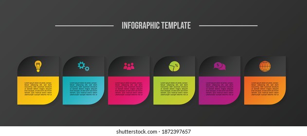 Business infographic template. Flowchart. Vector