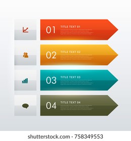 business infographic template with four options