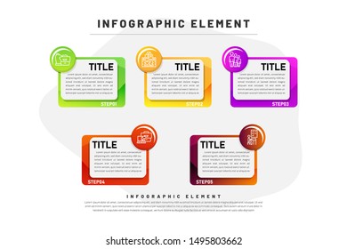 Business infographic template Gradient Colour