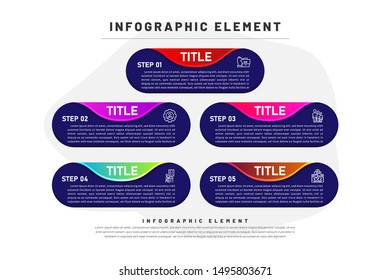 Business infographic template Gradient Colour