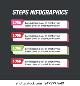 Business Infographic template. Heading Infographics Banner