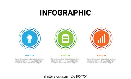 Business infographic template with icon 3 option or concept.Vector illustration.