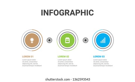 Business infographic template icon with 3 option.Vector illustration.