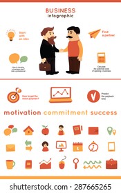 Business infographic template - business icon and graphical elements. Visualization concept.