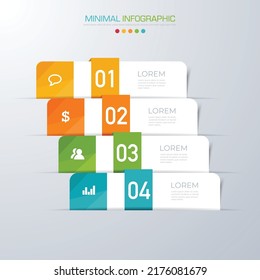 Plantilla de infografía de negocio con icono ,ilustración de diseño vector