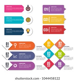business infographic template icons