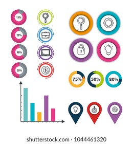 business infographic template icons