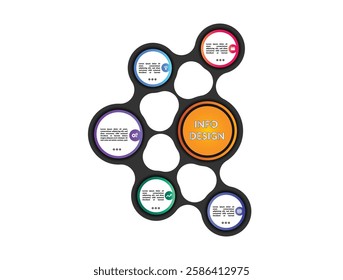Business Infographic template with icons and 5 options or steps. Can be used for process diagram, presentations, workflow layout