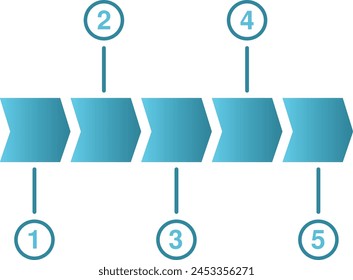 Business infographic template with icons and 5,5 steps,simple,Flowchart.