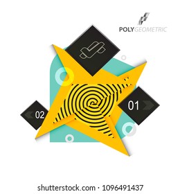 Business infographic template for interactive data communication