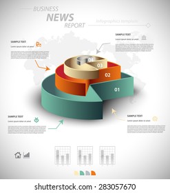 Infografik-Vorlage für die interaktive Datenkommunikation