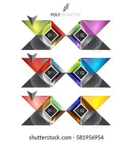 Business infographic template for interactive data communication