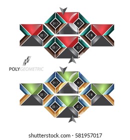 Business infographic template for interactive data communication