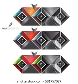 Business infographic template for interactive data communication