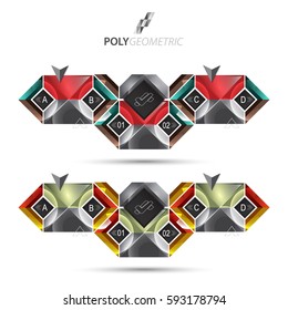 Business infographic template for interactive data communication