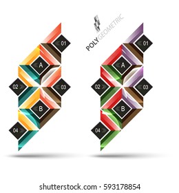 Business infographic template for interactive data communication