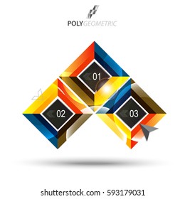 Business infographic template for interactive data communication