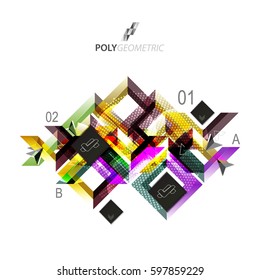 Business infographic template for interactive data communication