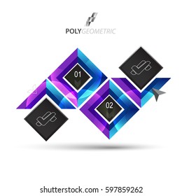 Business infographic template for interactive data communication