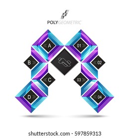 Business infographic template for interactive data communication