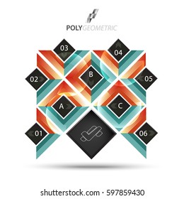 Business infographic template for interactive data communication