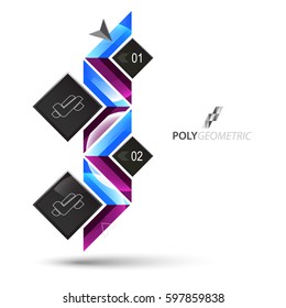 Business infographic template for interactive data communication