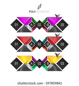 Business infographic template for interactive data communication