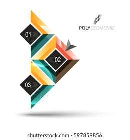 Business infographic template for interactive data communication