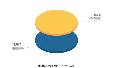 Plantilla de infografía empresarial. Gráfica de nivel con 2 opciones, pasos. Gráfico vectorial.