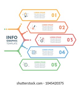 Business Infographic Template. Modern Hexagonal Infographics Timeline Design. Colorful Vector Illustration
