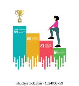 Business Infographic Template. Modern Infographics Timeline Design Template. Vector Illustration