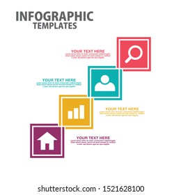 Business Infographic Template. Modern square Infographics Timeline Design Template. Vector Illustration
