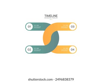 Business infographic template. Organization chart with 4 steps, options.