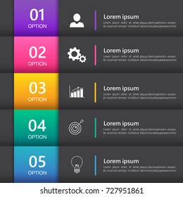Business infographic template with origami style, can be used for workflow layout, diagram, website, corporate report, advertising, marketing. vector illustration