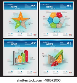 Business infographic template pack for interactive data communication