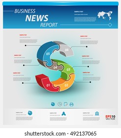 Business infographic template pack for interactive data communication
