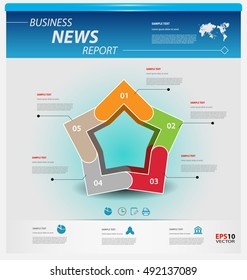 Business infographic template pack for interactive data communication